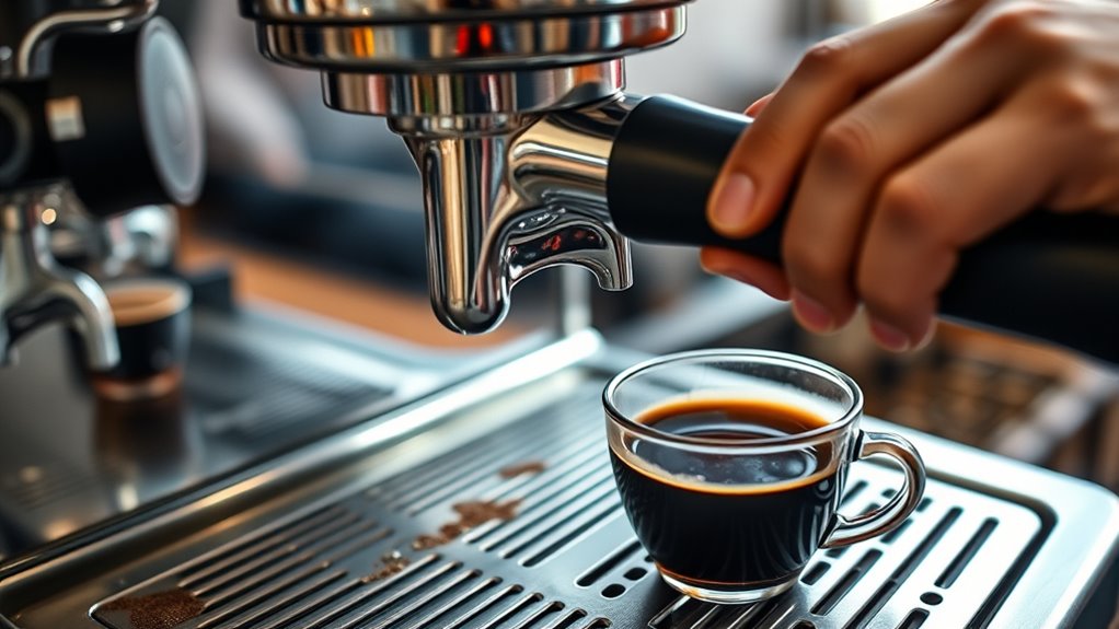 adjust grind and tamping