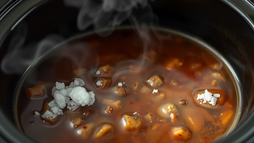 adjust seasonings and liquids