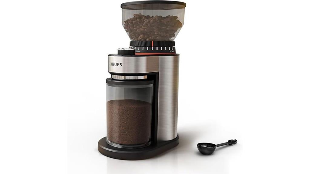 adjustable flat burr grinder