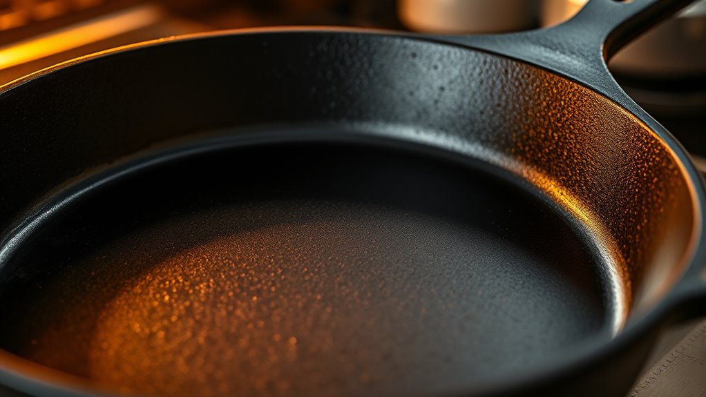 bake skillet at high heat