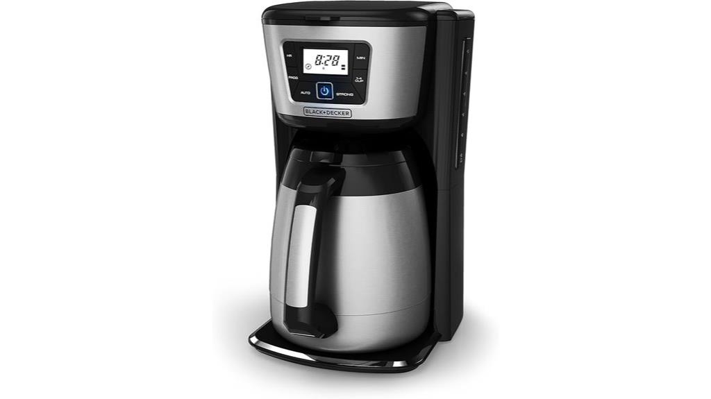 black silver thermal coffeemaker