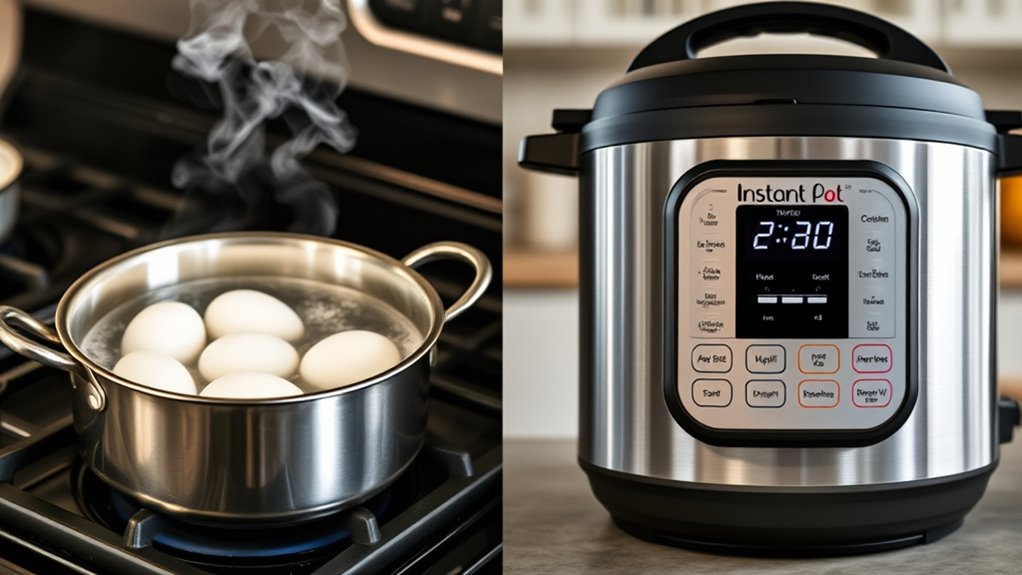 boiling eggs stovetop vs instant pot