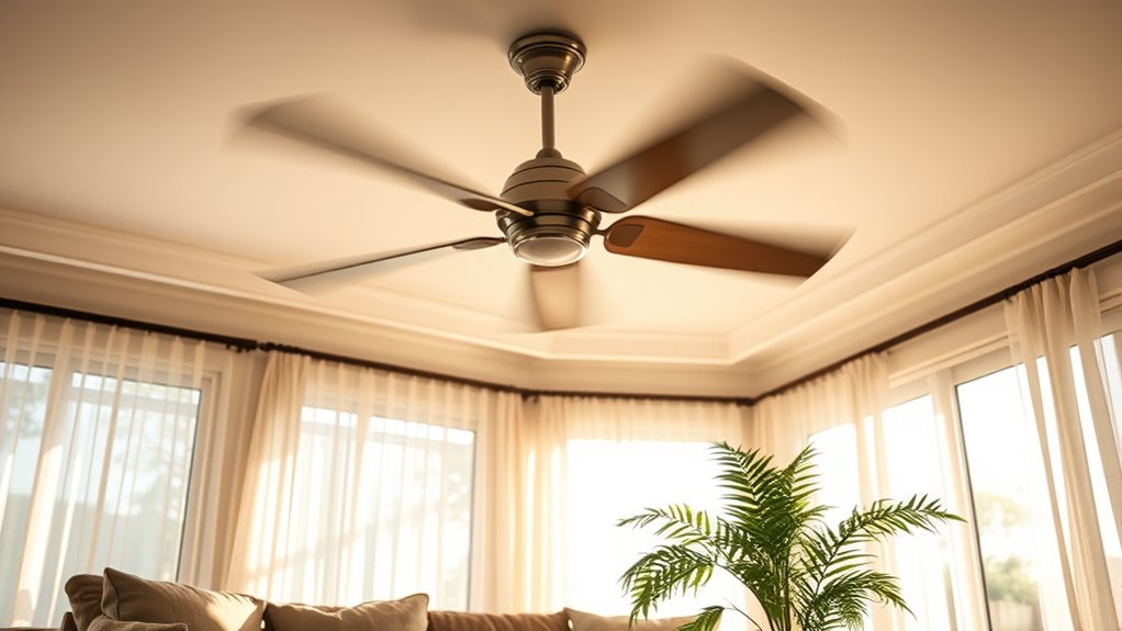 ceiling fans create wind chill