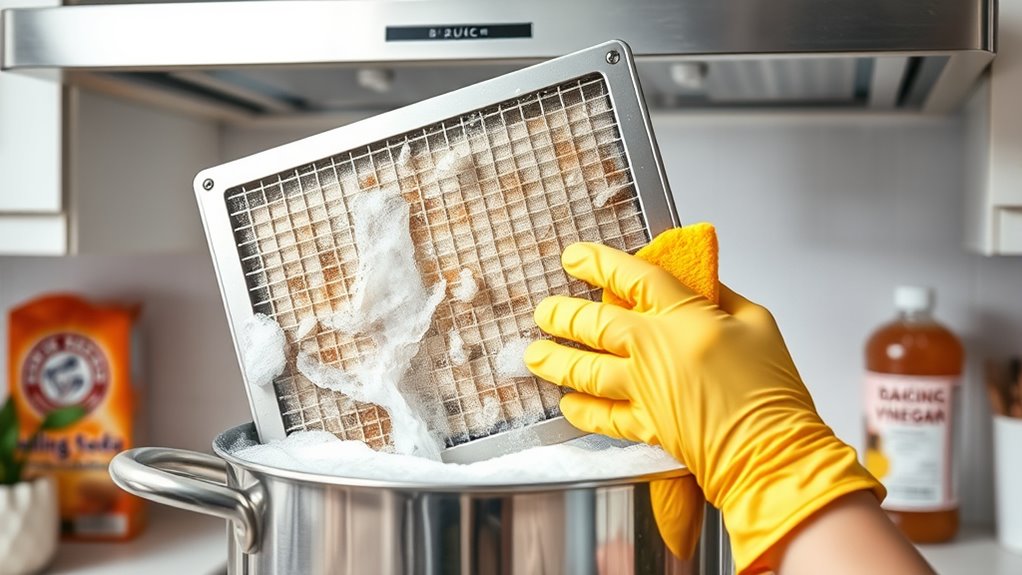 clean grease from range hood