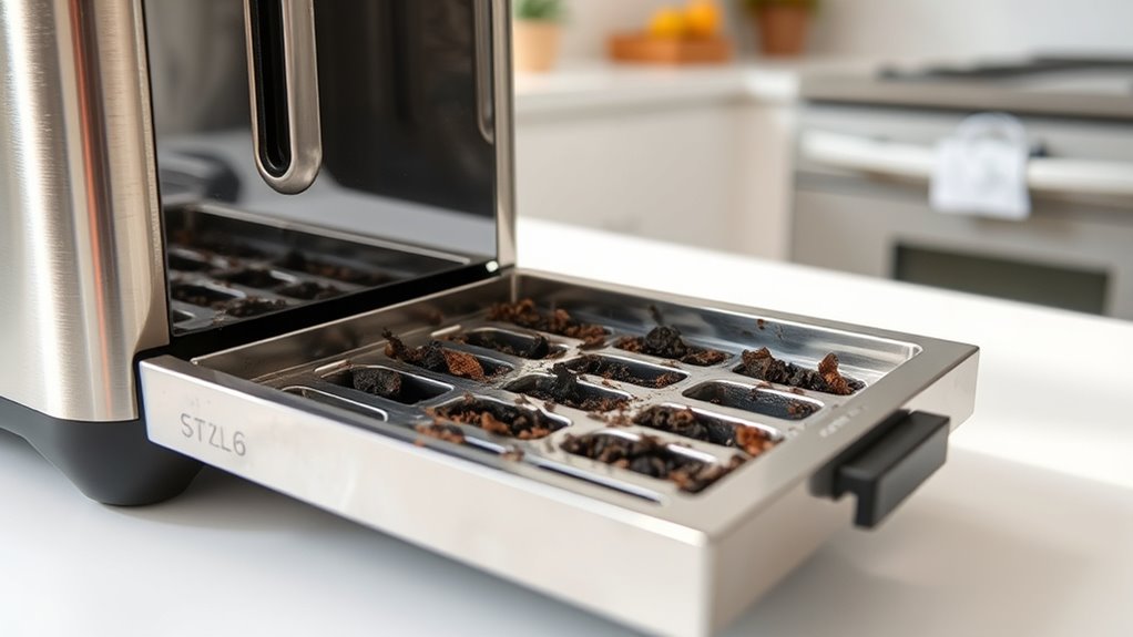 clean toaster regularly and safely