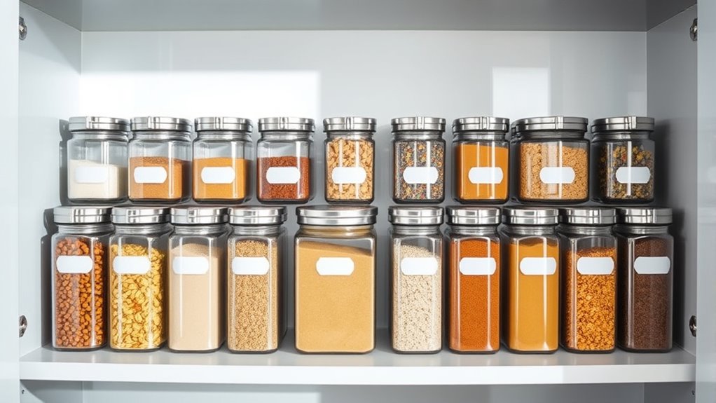 clear containers improve organization