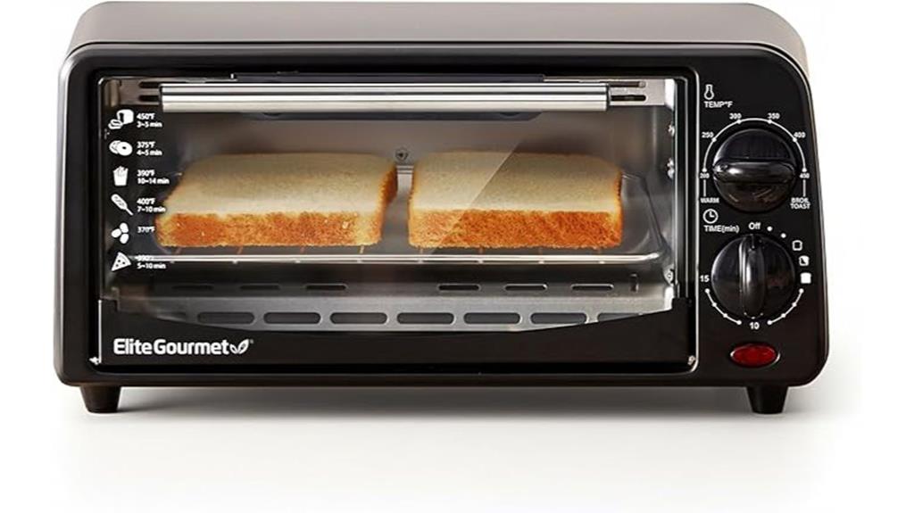 compact 2 slice toaster oven