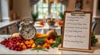 coordinate holiday meal timing