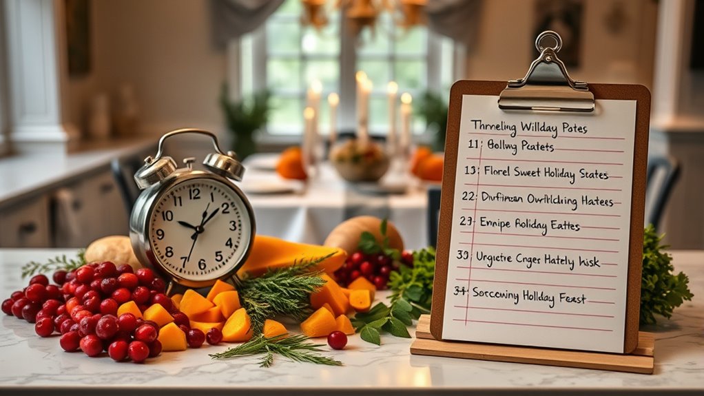 coordinate holiday meal timing