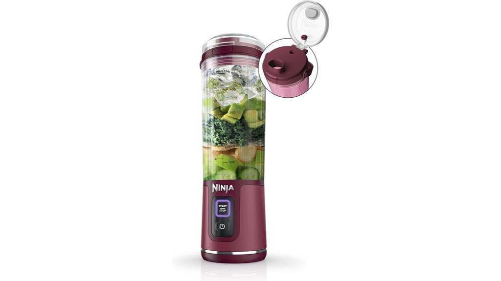 cordless cranberry red blender