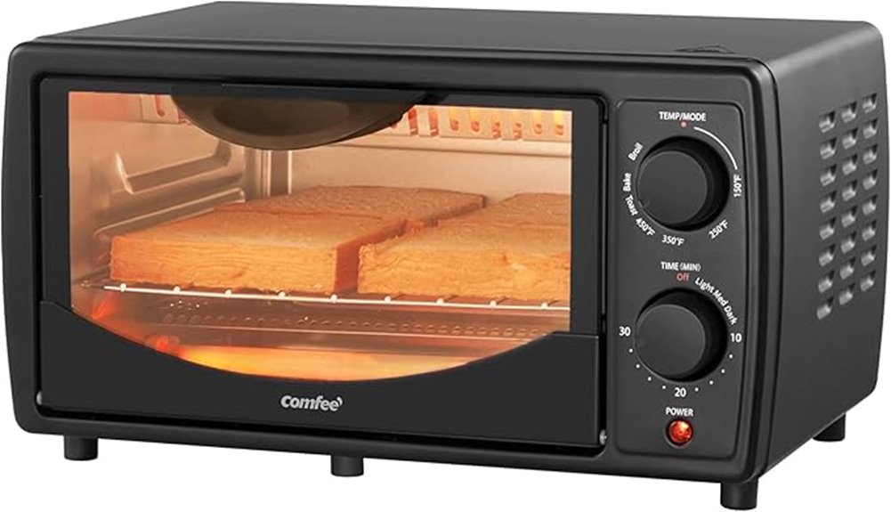 countertop toaster oven black