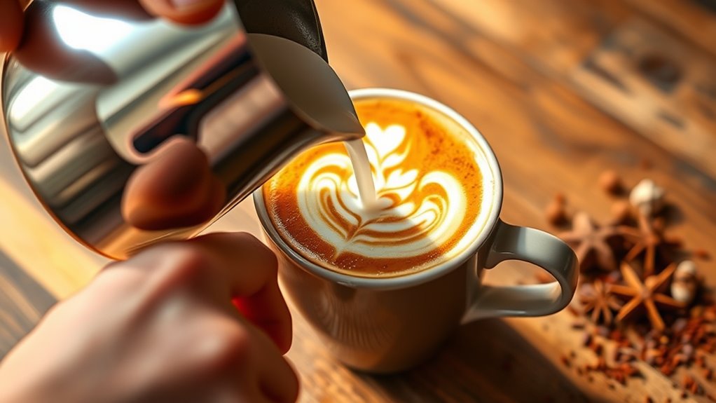 creative latte flavor and art