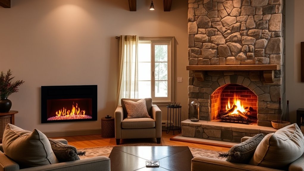electric vs traditional fireplaces