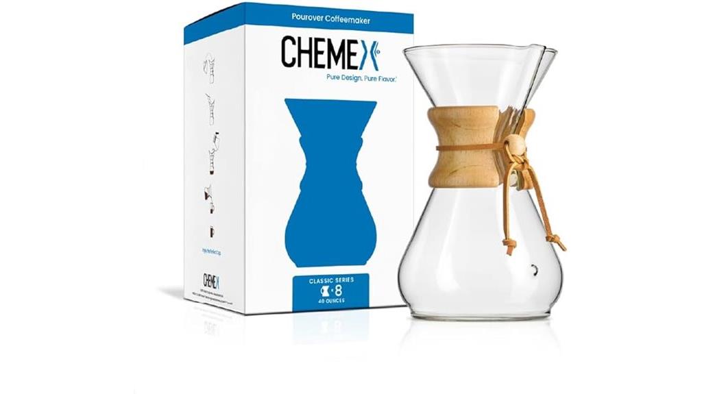 elegant glass coffee brewer