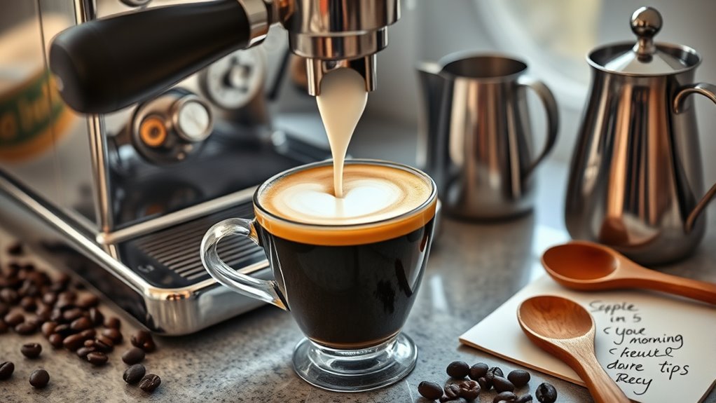 homemade cappuccino preparation steps