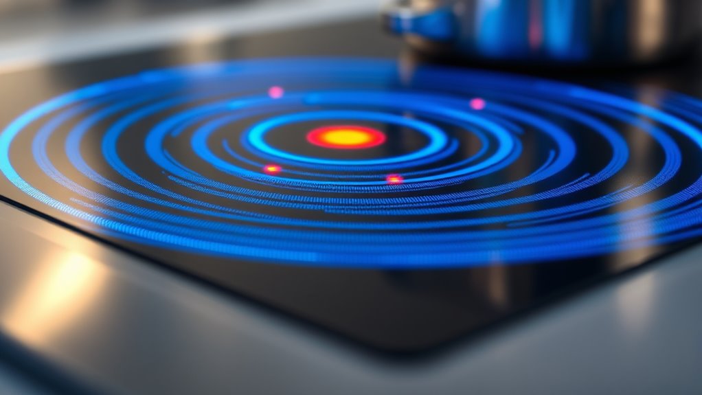 magnetic induction heats cookware