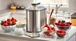 making homemade ice cream