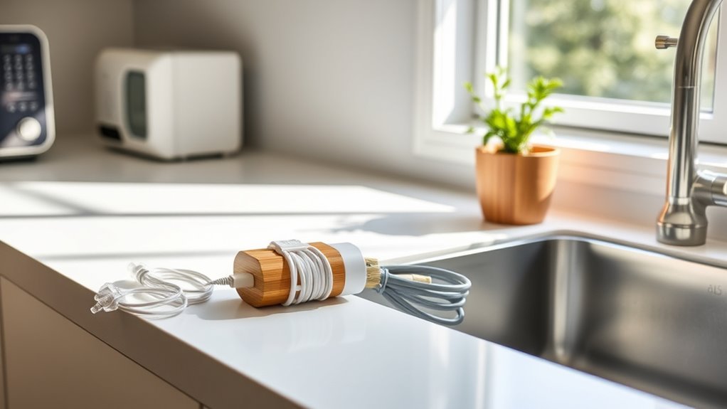 manage kitchen cord clutter