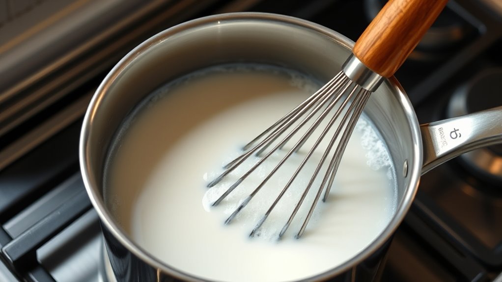 manual stove milk frothing