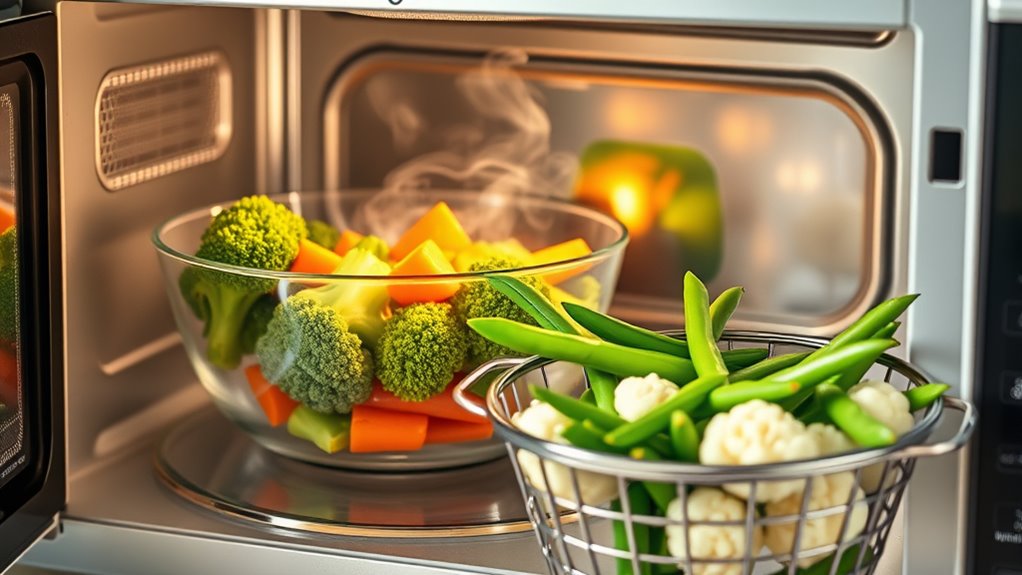 microwave steaming vegetable safety
