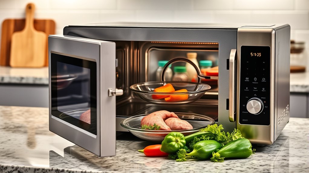microwave with convection feature