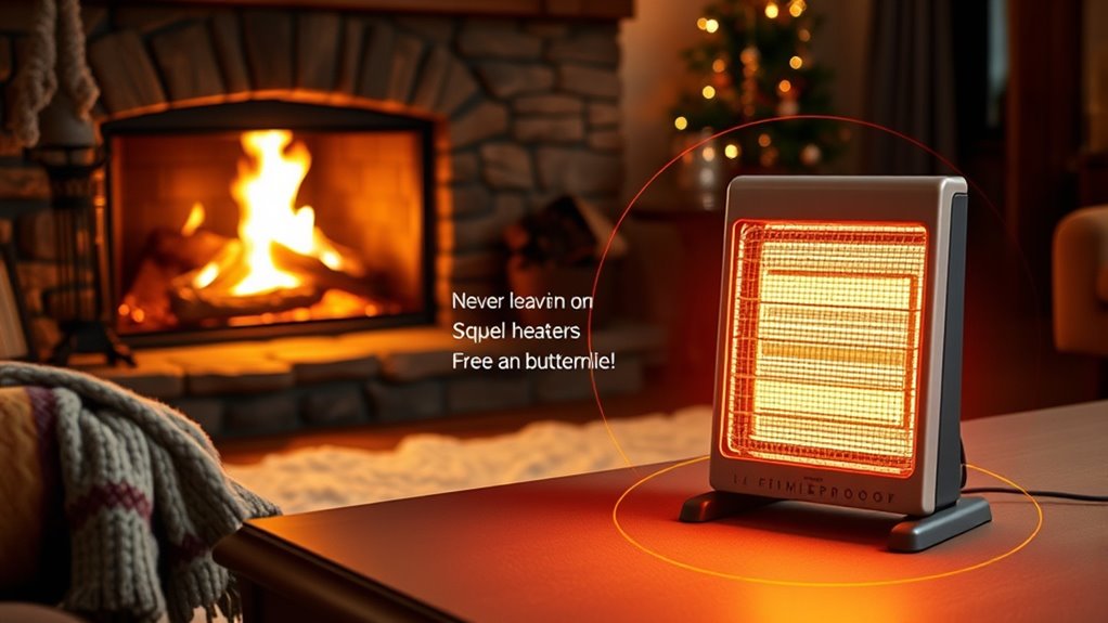 never leave heater unattended