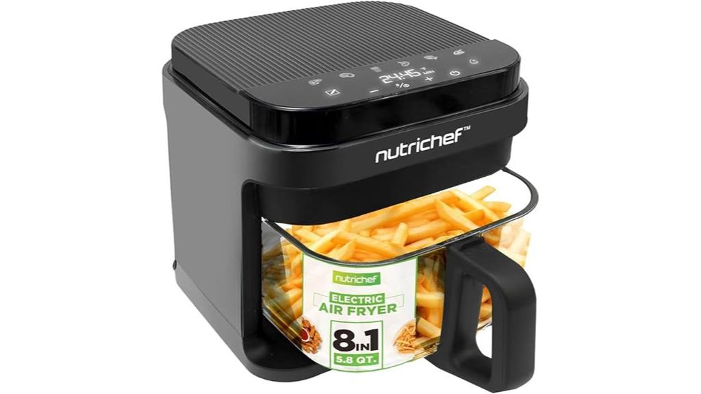 nutrichef 5 8 qt air fryer