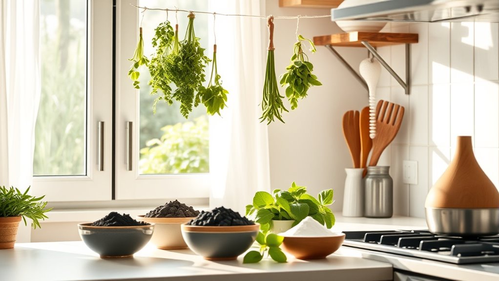 optimal natural odor absorption placement