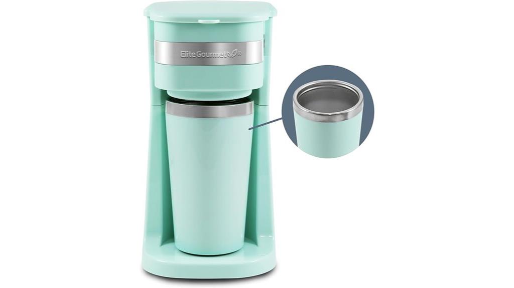 personal coffee maker with mug