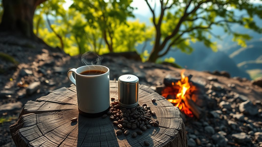 portable camping coffee brewing