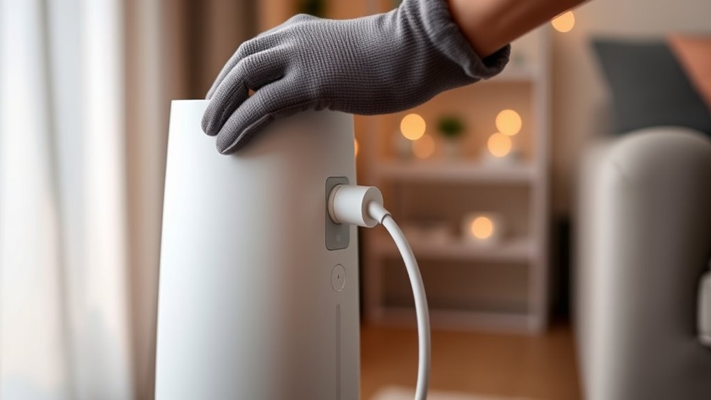 power off unplug maintain