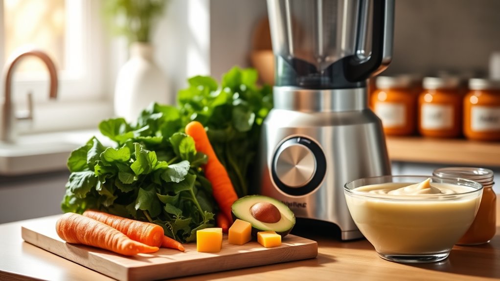 prepare fresh blended baby food