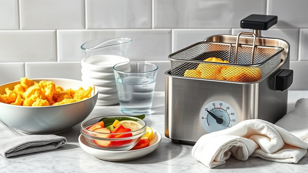 prepare ingredients inspect equipment