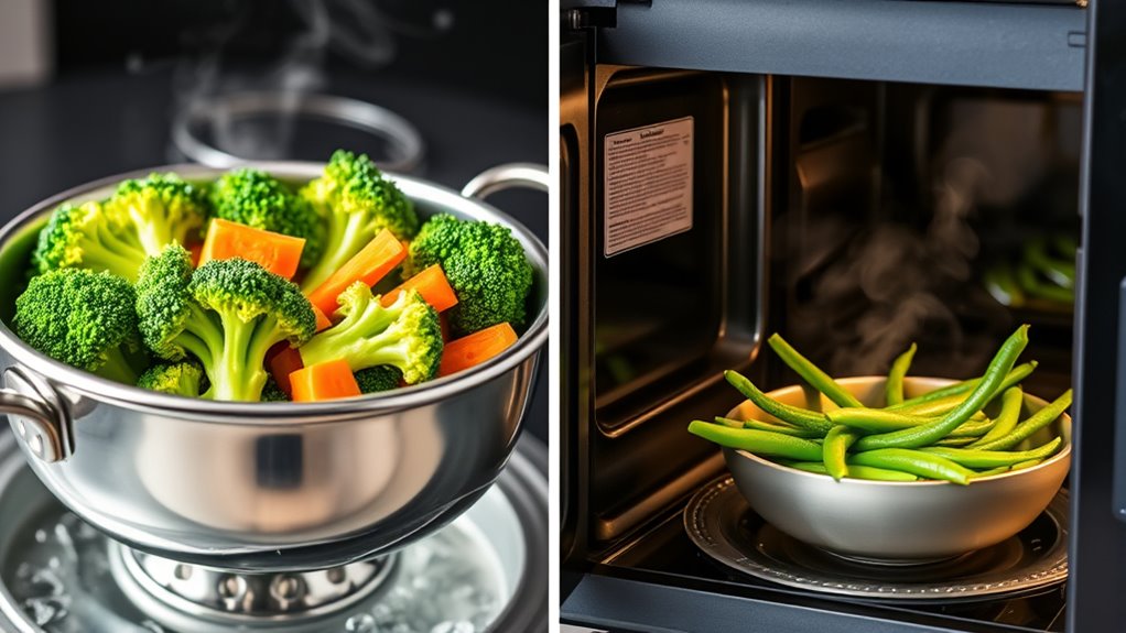 prepare vegetables for steaming