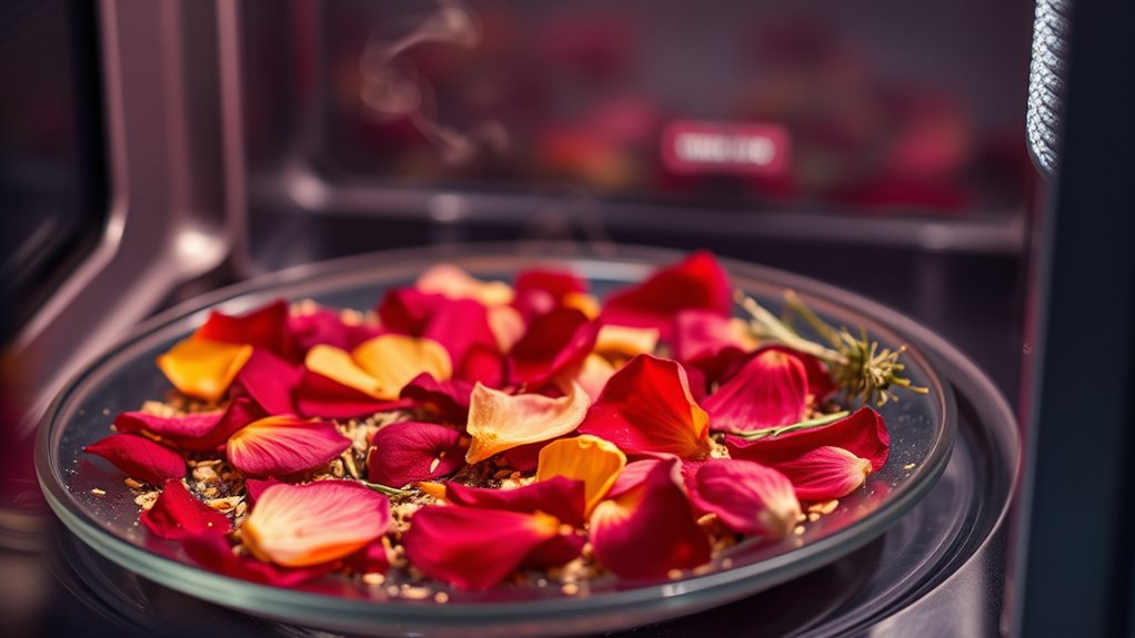 quick microwave herb drying