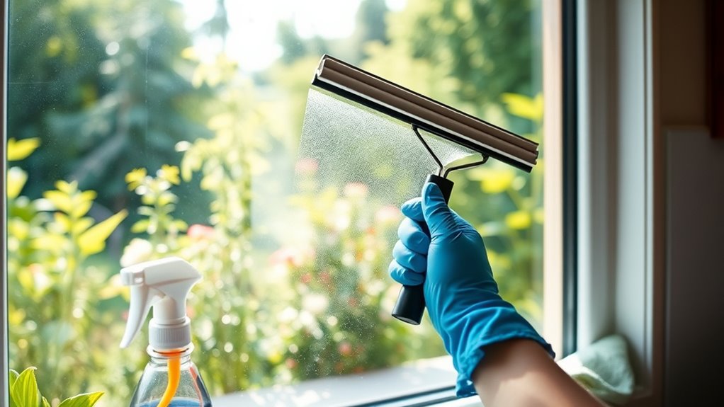 sparkling streak free glass cleaning