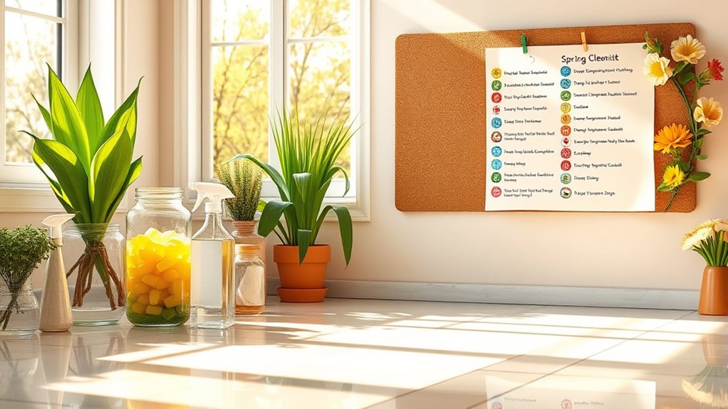 spring cleaning and organization