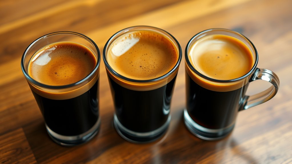 types of espresso shots