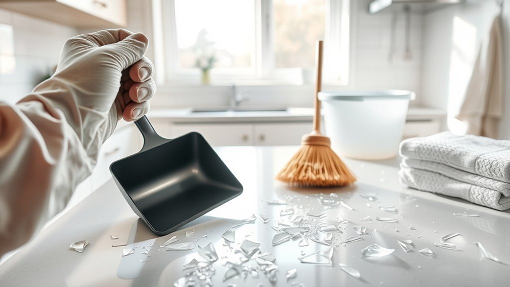 use broom and dustpan