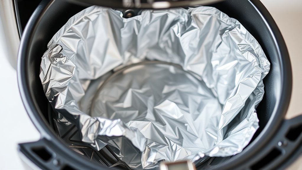 use foil without blocking airflow