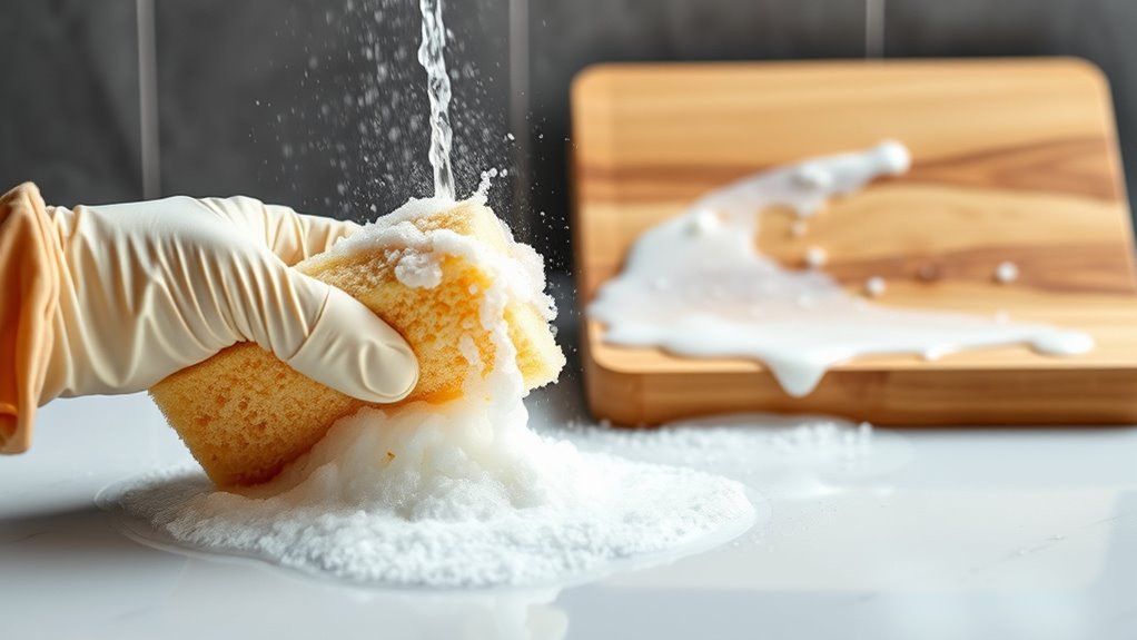 use hot water and soap