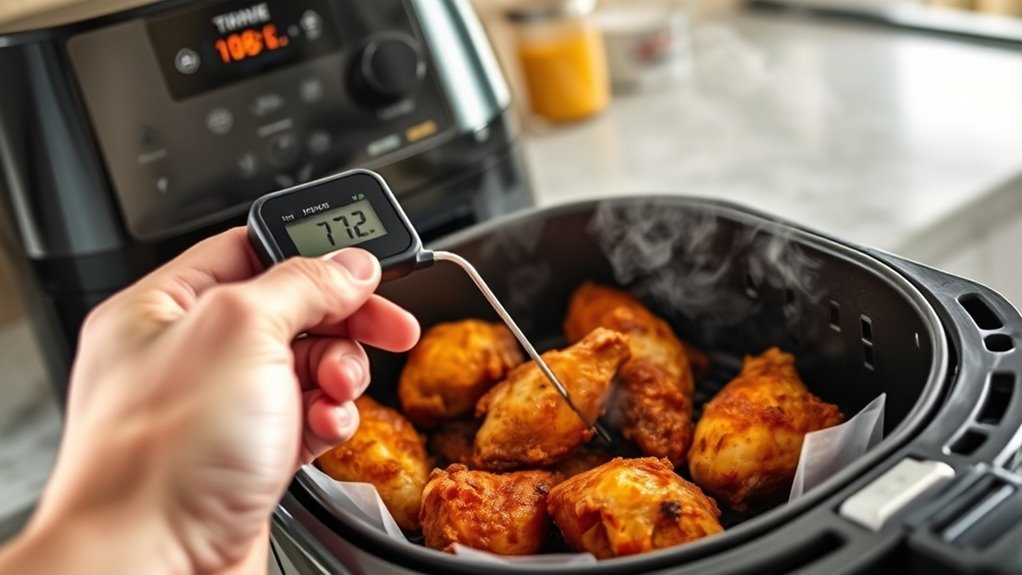 use thermometer and visuals