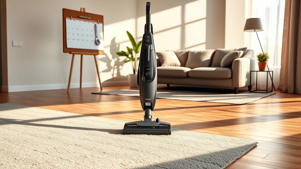 vacuuming schedule for homes