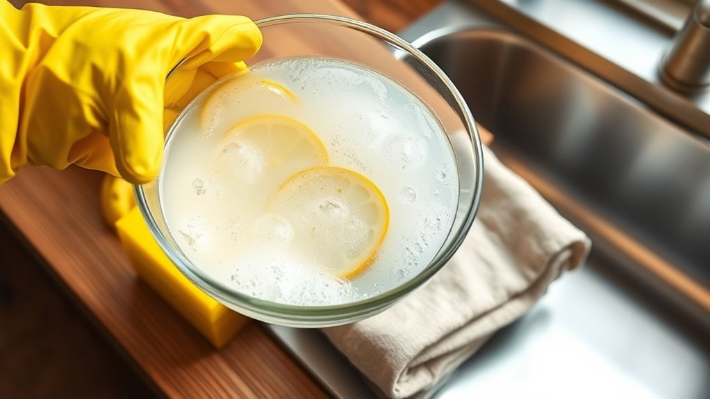 vinegar and lemon disinfect surfaces