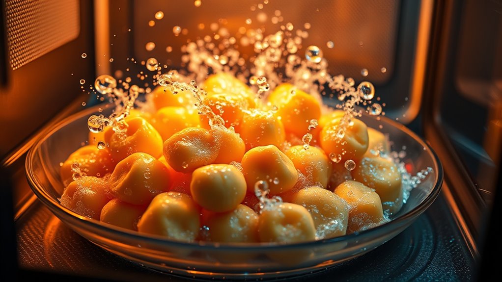 water molecules generate heat