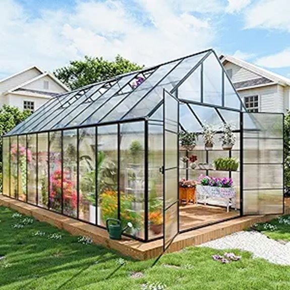 CDCASA 10x20 ft Outdoor Greenhouse with Vents
