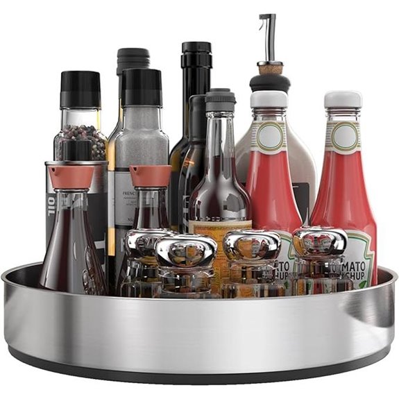 VAEHOLD 12-Inch Stainless Steel Lazy Susan Organizer