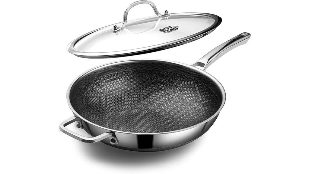 12 inch wok with lid