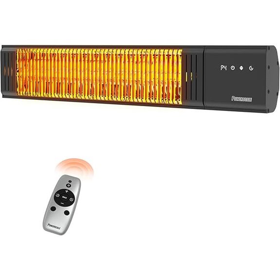 Powerscale 1500W Waterproof Patio Heater with Remote