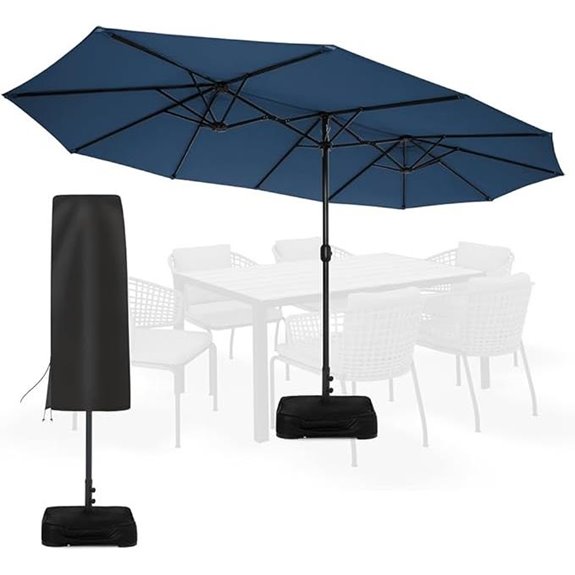 Sundale Outdoor Olefin 15 ft Patio Umbrella Set